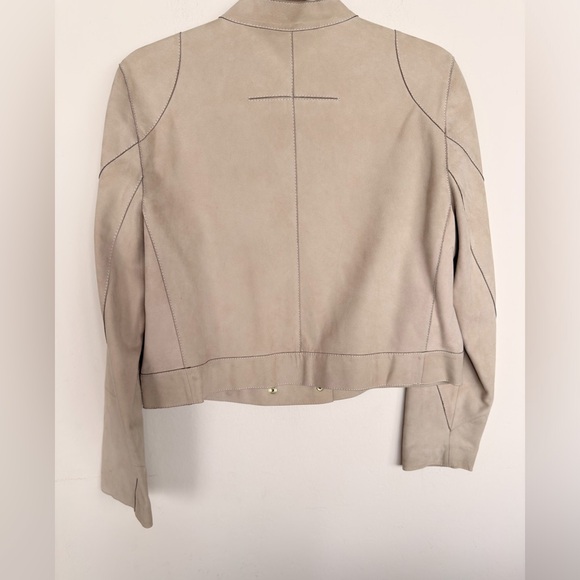 Lafayette 148 New York Tan Leather Jacket - Picture 5 of 7